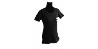 T-shirt noir pour femme col rond